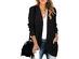 Women’s Open Front Knit Cardigan with Pockets - Medium (Black)