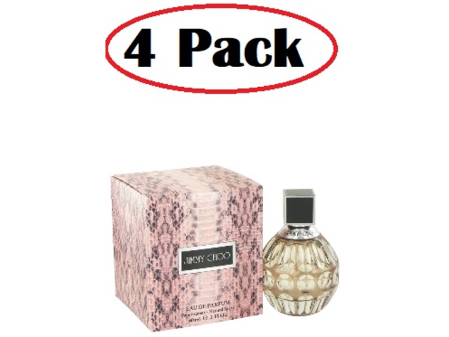 4 Pack of Jimmy Choo by Jimmy Choo Eau De Parfum Spray 2 oz