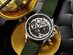 Stührling Ace Aviator Chronograph & Tachymeter Quartz 45mm Watch (Green Calf)