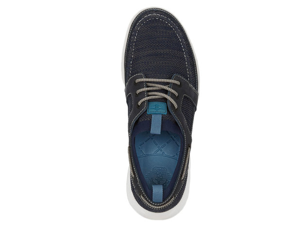 Dockers Mens Vaughan SMART SERIES Boat Shoe with NeverWet - 11 M Navy/Grey
