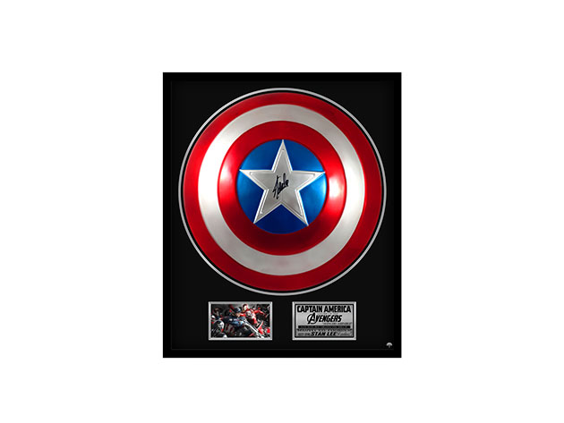 Captain America PSA/DNA & Excelsior Certified Hand-Signed Shield by Stan Lee