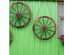 Costway Set of 2 30" Decorative Vintage Wood Garden Wagon Wheel w/Steel Rim Wall Decor