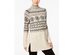 Style & Co Women's  Fair Isle Tunic Sweater Beige Size Large