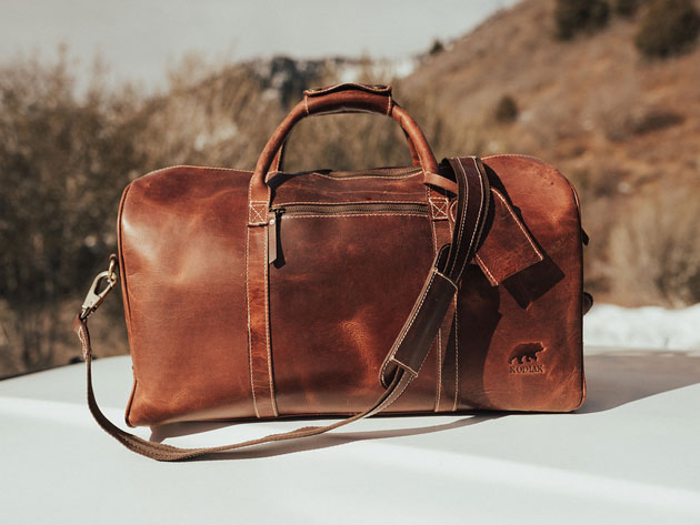 Leather Army Duffel Bag - High On Leather