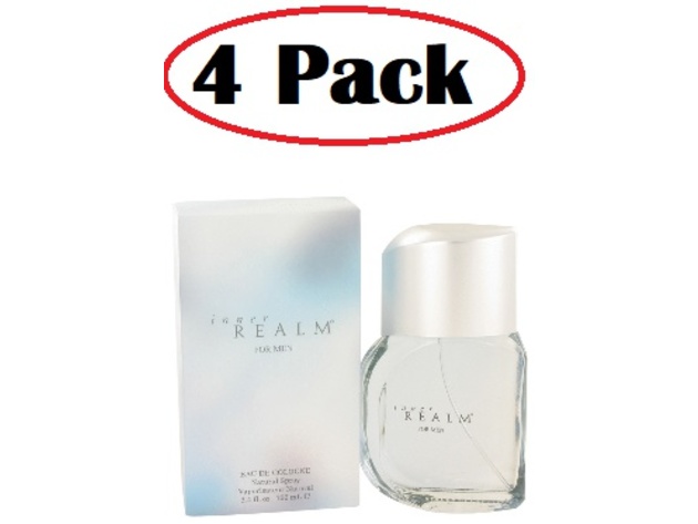 4 Pack of Inner Realm by Erox Eau De Cologne Spray (New Packaging) 3.4 oz