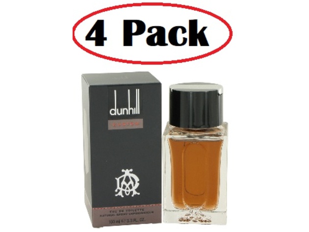 4 Pack of Dunhill Custom by Alfred Dunhill Eau De Toilette Spray 3.3 oz