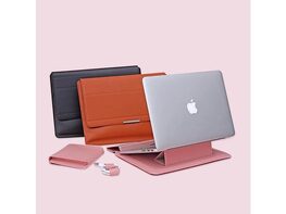 Transformable Vegan Leather Laptop Bag Set (Laptop Stand) 