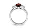 1.40 Carat (ctw) Garnet and White Topaz Ring in Sterling Silver - 8