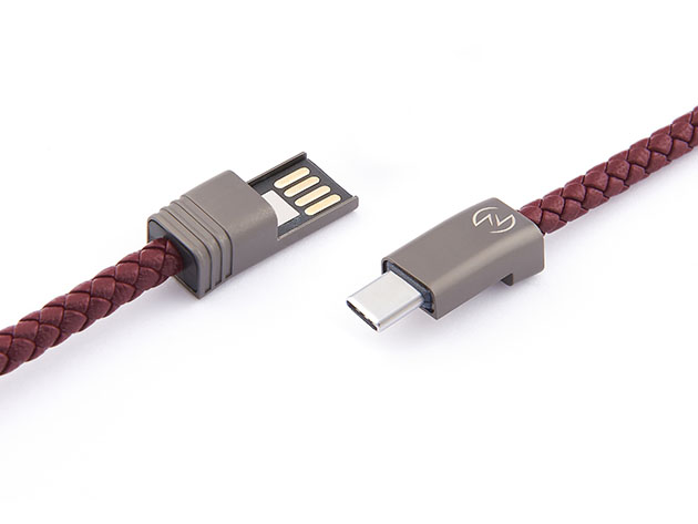 NILS 2.0 Solo: Fast Wearable USB-C Cable (Bordeaux Red/ L)