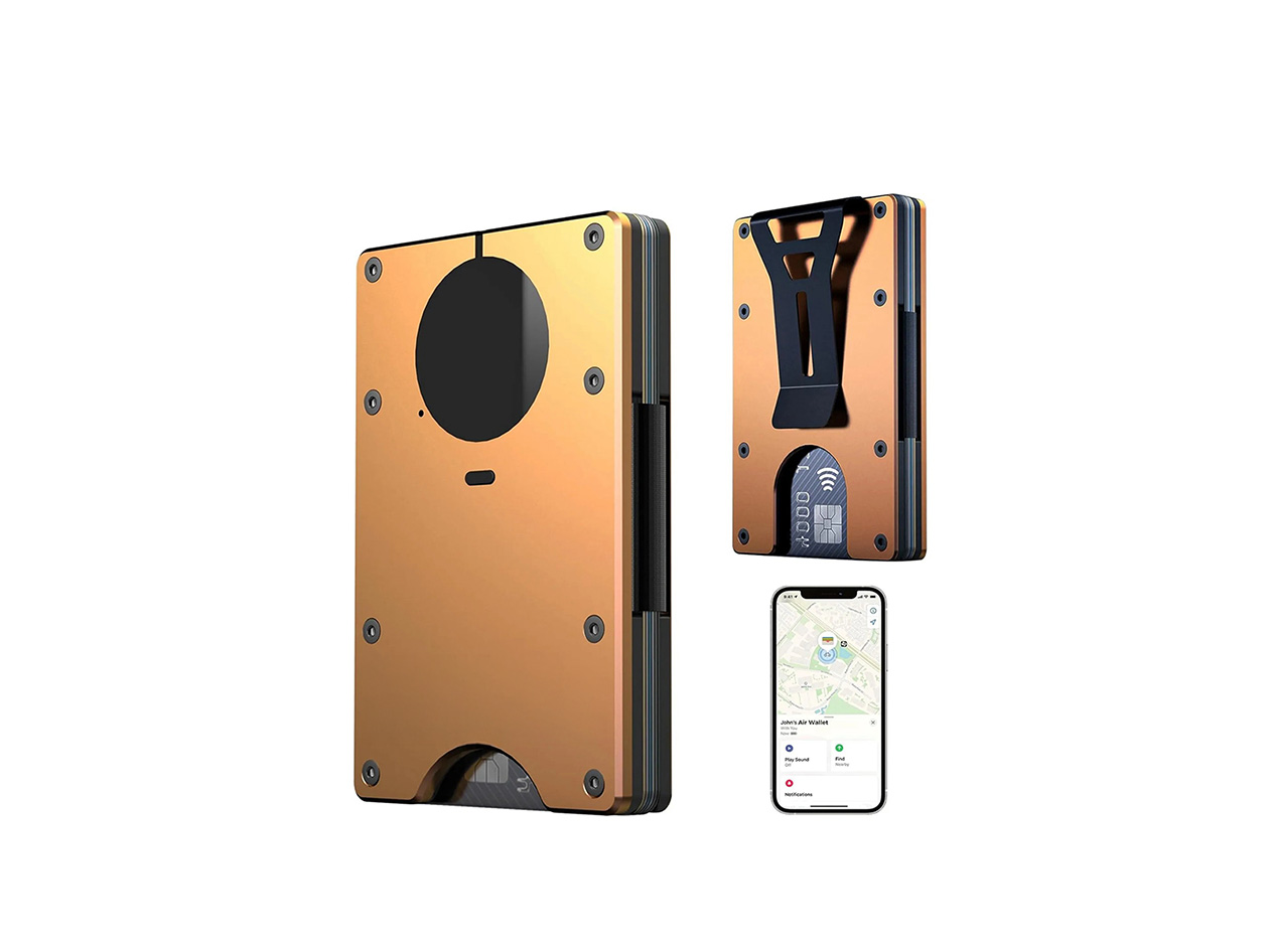 Smart Slim Wallet With GPS and RFID (Orange)