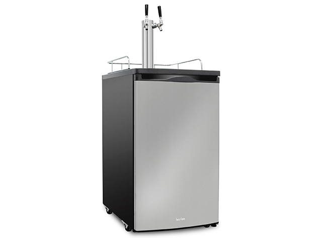 Ivation® Full Size Kegerator: Dual-Tap Dispenser & Cooler (Stainless Steel)