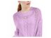 Ultra Flirt Men's Juniors' Striped Balloon-Sleeve Sweater Purple Size Large
