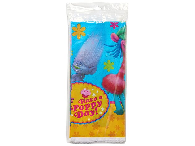 American Greetings Trolls Plastic Table Cover, 54" x 96"