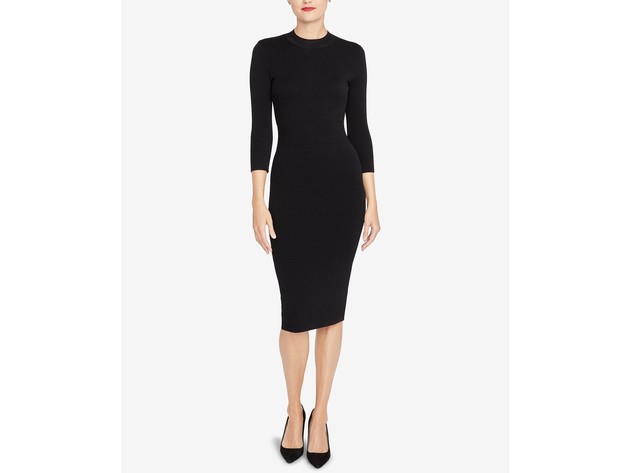 Rachel Roy Women's Back-Cutout Sweater Dress Black Size Large
