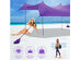 Costway Family Beach Tent Canopy w/4 Poles Sandbag Anchors 10'x9' UPF50+ - Purple
