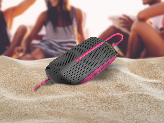 HyperGear Wave Water Resistant Wireless Speaker (Black/Pink)