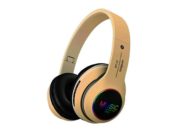 NinjaDragon BT20 Bluetooth 5.0 Wireless Headphones with Mic (Gold) - Product Image