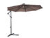 Costway 10' Hanging Umbrella Patio Sun Shade Offset Outdoor Market W/t Cross Base Tan