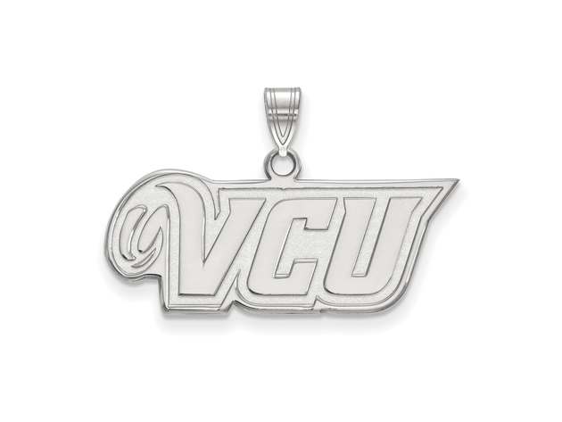 10k White Gold Virginia Commonwealth U. Small 'VCU' Pendant