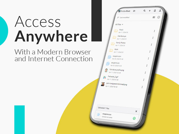 FolderFort 1TB Cloud Storage Pro Plan: Lifetime Subscription