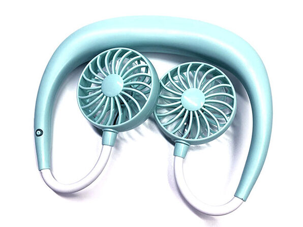 Beat The Heat Double Cool Cordless Breezy Mini Collar Fan - Teal - Product Image