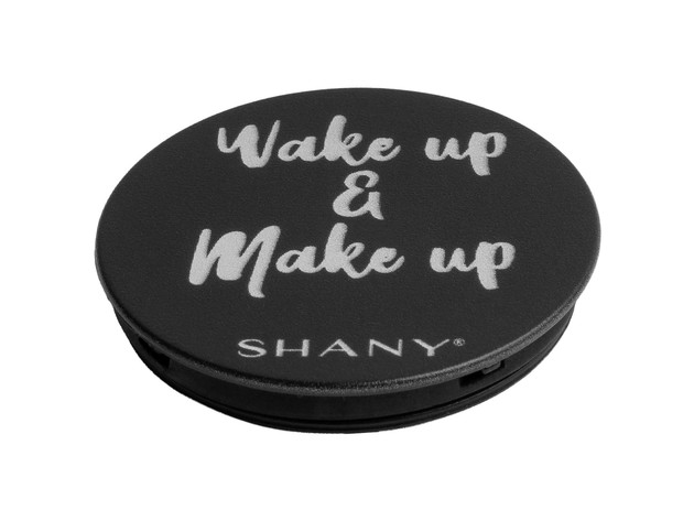 SHANY Mobile Phone Holder - Collapsible iPhone or Samsung Phone Grip & Stand with Custom Makeup Quote - WAKE UP AND MAKEUP