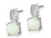 1.70 Carat (ctw) Lab Created Opal Stud Earrings in Sterling Silver