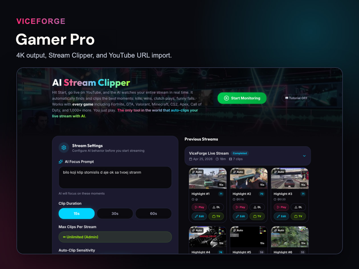 ViceForge: Lifetime Subscription