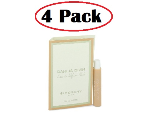 4 Pack of Dahlia Divin Nude by Givenchy Vial (sample) .03 oz