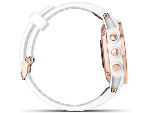 Garmin FENIX5SSPHRG Sapphire, Rose Gold with White Band Smart Watch