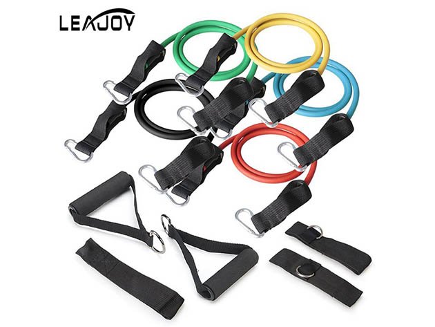 Leajoy 11-piece Latex Resistance Bands (red) 