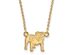 14k Gold Plated Silver U of Georgia Small Bulldog Necklace