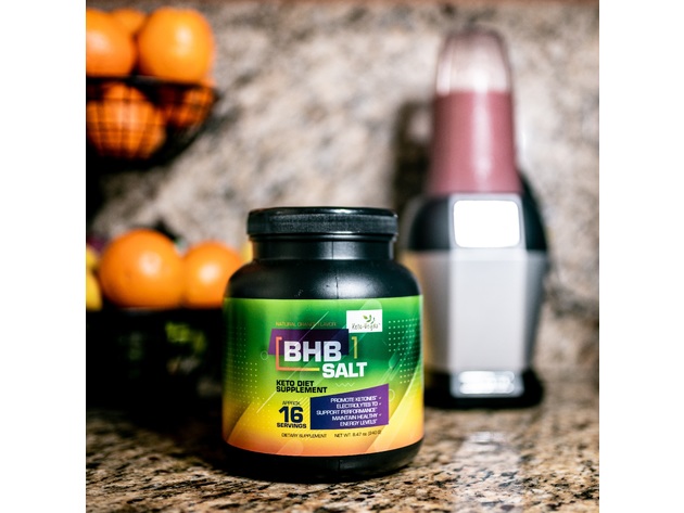 Ketoveyda BHB Salt (Beta Hydroxybutyrate Blend) Orange Flavor Keto Diet Supplement 8.47 Oz (16 Servings)