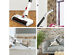 Costway 110W Cordless Vacuum Cleaner Handheld Vacuum Multifunction with Four Heads - White