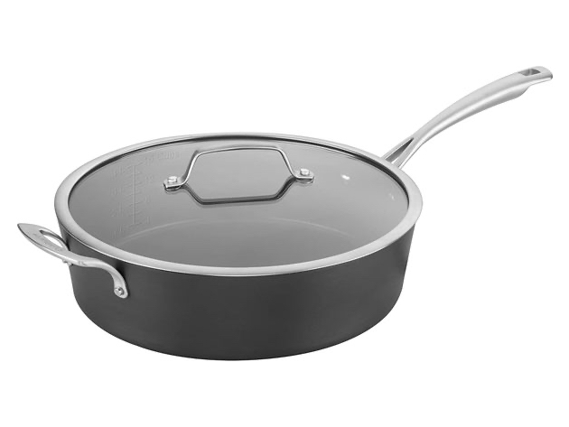 Cuisinart 62I335-30H Conical Hard Anodized Saucepan with cover, Medium, Black - Gray