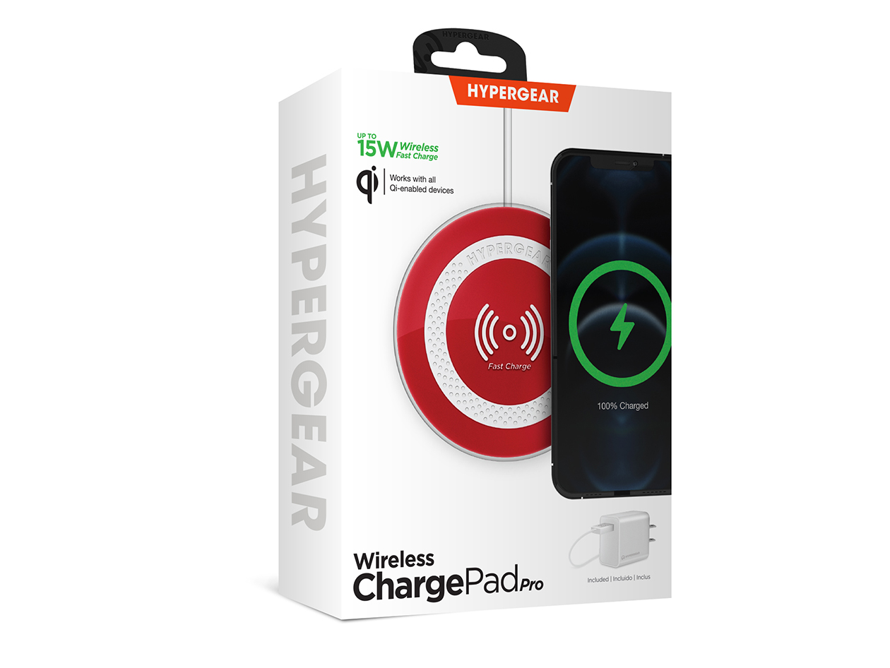 HyperGear ChargePad Pro 15W Wireless Charger Red