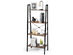 COSTWAY 4-Tier Ladder Shelf Ladder Bookcase Bookshelf Display Rack Plant Stand Natural - Brown + black