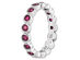 Created Synthetic Ruby Ring 1.70 Carat (ctw) in Sterling Silver - 10
