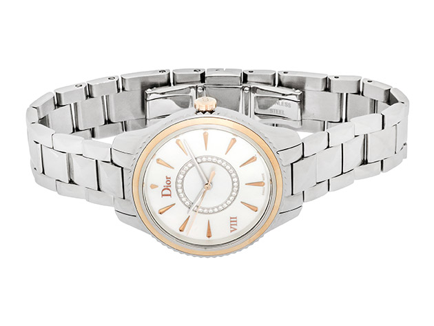 Dior Viii Montaigne Diamond Mother Of Pearl Quartz Ladies Watch CD1521I0M001 (Store-Display Model)