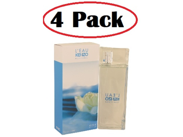 4 Pack of L'eau Kenzo by Kenzo Eau De Toilette Spray 3.3 oz