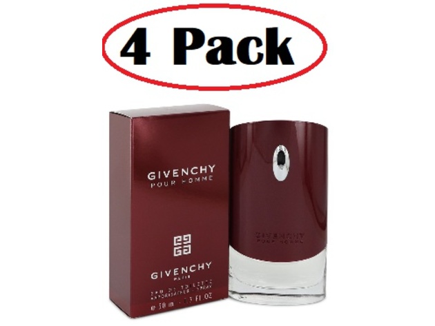 4 Pack of Givenchy (Purple Box) by Givenchy Eau De Toilette Spray 1.7 oz