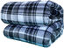 Spyder Sherpa Lined Flannel Ultra Plush Bed Blanket Interwoven Strength - King 90"x102" Black+White