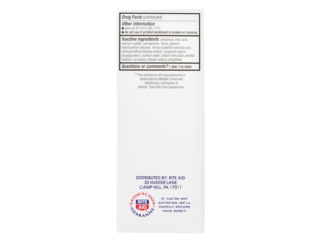 Rite Aid Infants' Fever Reducer and Pain Reliever, Grape Flavor, For Ages 2-3 Years, 4 Fluid Ounces
