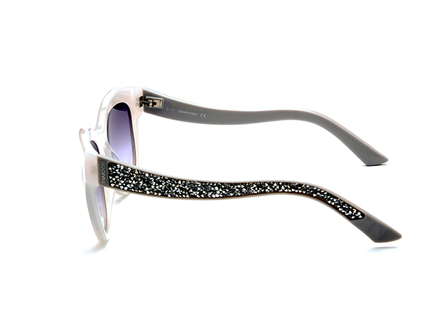 Swarovski White & Smoke Wayfarer Style Sunglasses (Store-Display Model)