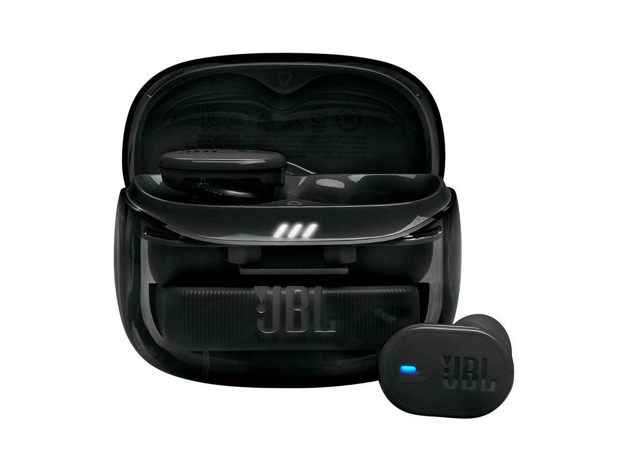 JBL Tune Buds 2 True Wireless Noise Cancelling Earbuds - Ghost Black (Open Box)
