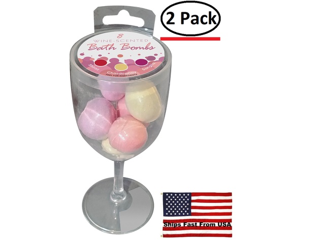 ( 2 Pack ) Wine Scented Bath Bombs