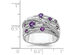Purple Amethyst Ring Band 2/5 Carat (ctw) in Sterling Silver - 8