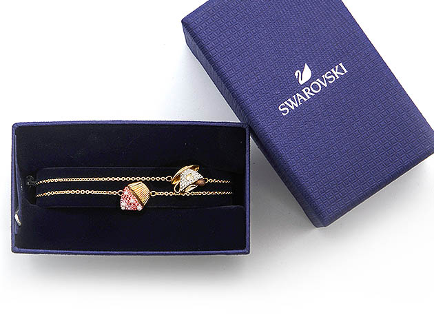 Swarovski Nicest Gold-Tone Light Multi-Colored Crystal Bracelets (Store-Display Model)