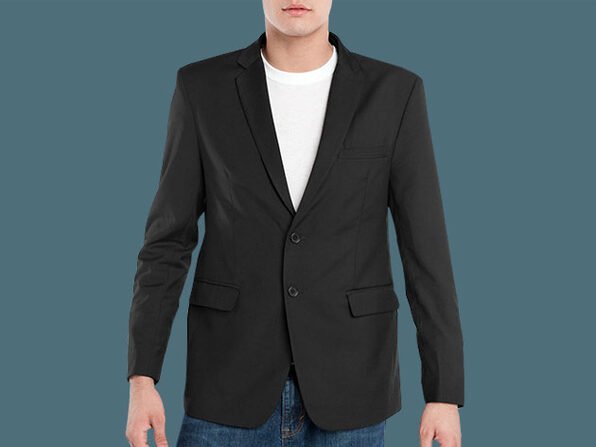 mens black travel blazer