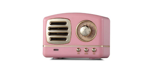 Retro Bluetooth Speaker (Pink)